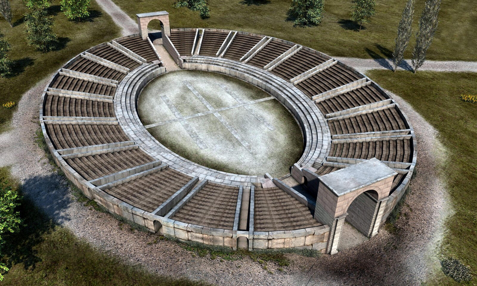 Recostruction of an amphitheater (environment)